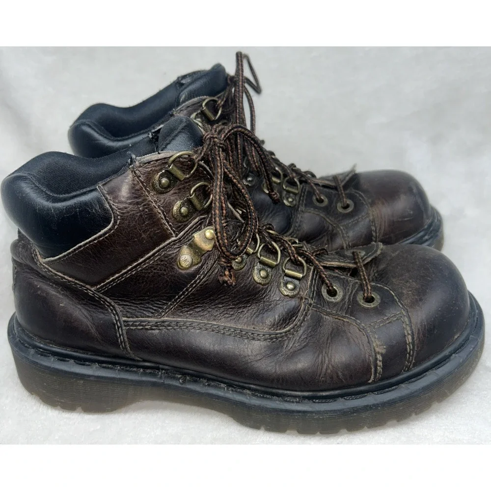Dr Martens Mens Size 8 Vintage 8699 Boots Brown, VTG‎